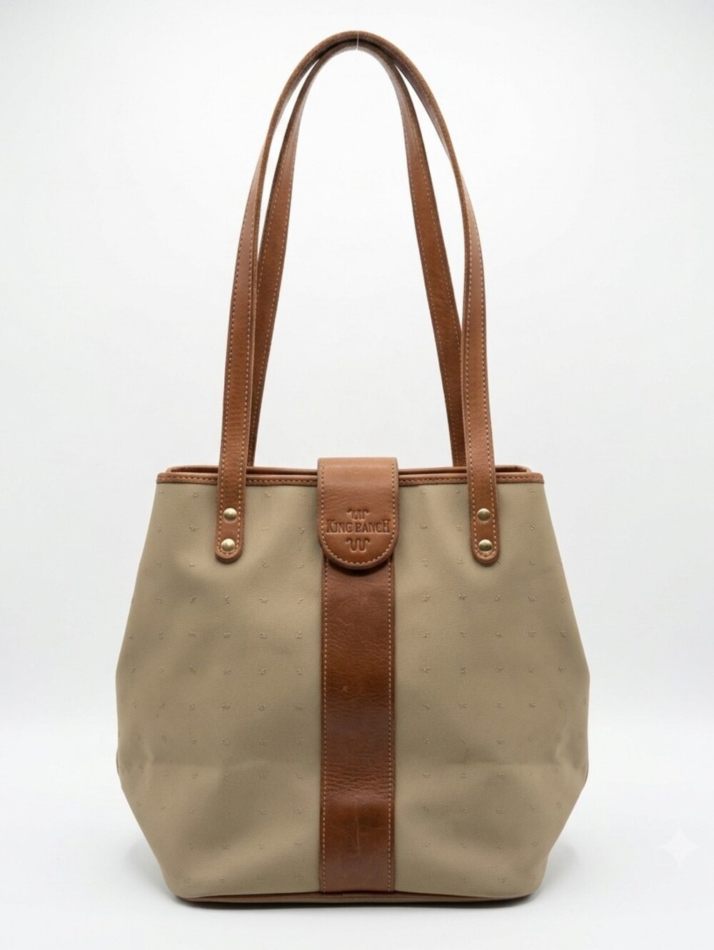 Rare Vintage King Ranch Justus Canvas & Leather Tote Bag – Discontinued Classic